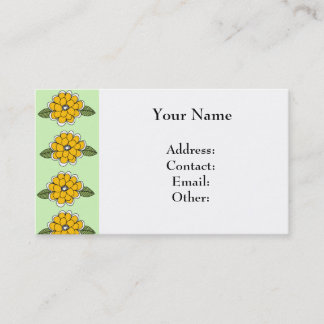 Carte De Visite Le jaune fleurit le vert
