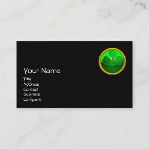 CARTE DE VISITE LE JOUR DE SAINT PATRICK CAT WITH GREEN IRISH