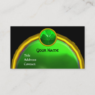 CARTE DE VISITE LE JOUR DE ST PATRICK LE SHAMROCK VERT JEWEL EN PI