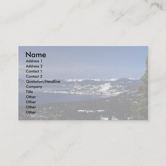 Carte De Visite Le lac Tahoe, Nevada (Devant)