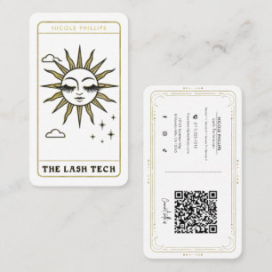 Carte De Visite Le Lash Tech Dramatic Sun Tarot Réseaux Sociaux QR