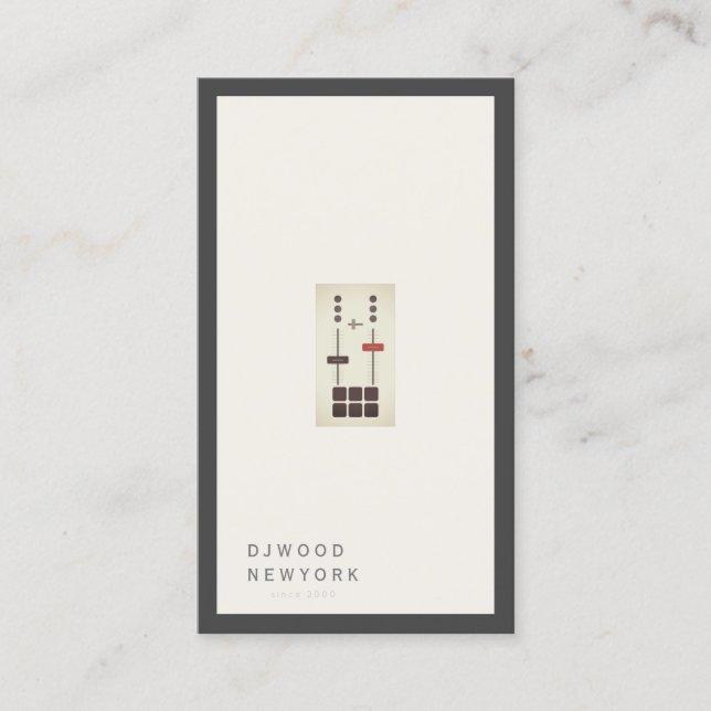 Carte De Visite Le Luxe Minimaliste DJ (Devant)