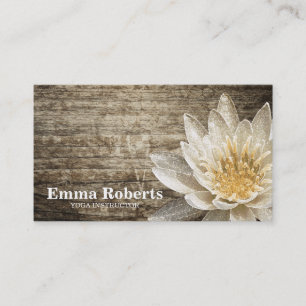 CARTE DE VISITE LE MANDALA LOTUS A CUSTOMISÉ L'INSTRUCTEUR EN BOI