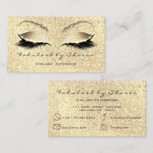 Carte De Visite Le maquillage d'or de parties scintillantes