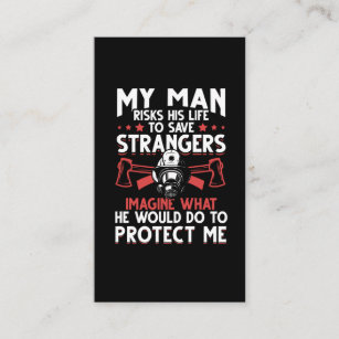 Carte De Visite Le mari de pompier protège la Secourt familiale