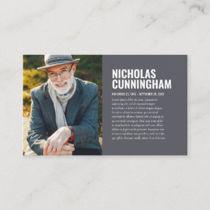 Carte De Visite Le mémorial funéraire pour toujours dans nos coeur