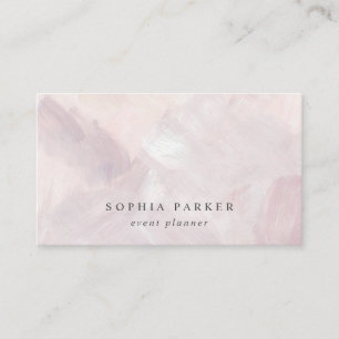 Carte De Visite Le minimaliste   élégant abstrait peint rougisse