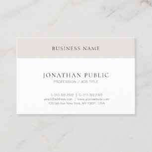Carte De Visite Le minimaliste moderne branché Élégant Modèle simp