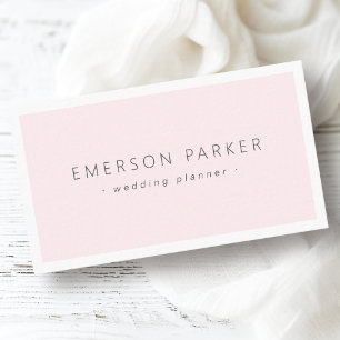 Carte De Visite Le minimaliste moderne épuré rose et gris