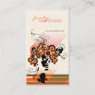 Carte De Visite Le mod floral de cheveux géniaux de fleur entoure