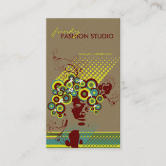 Carte De Visite Le mod floral de cheveux géniaux de fleur entoure