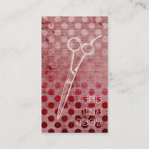 Carte De Visite le mod grunge de rose de rétro coiffeur entoure l