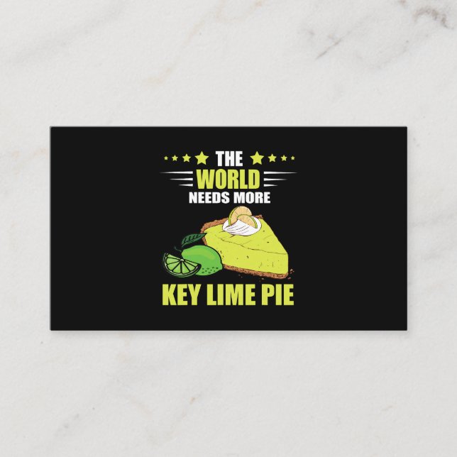 Carte De Visite Le Monde A Besoin De Plus De Citron Pie À Dessert  (Devant)