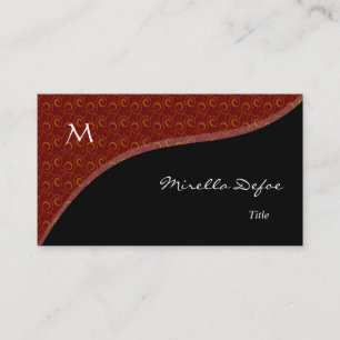 Carte De Visite Le monogramme élégant chic se développe en