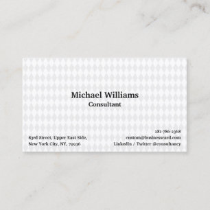 Carte De Visite Le Motif branché de l'arlequin White Geometry Mod