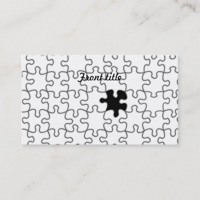 Carte De Visite Le Motif de pièce de casse-tête manquant (Devant)