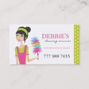 Carte De Visite Le nettoyage lunatique de Chambre entretient des