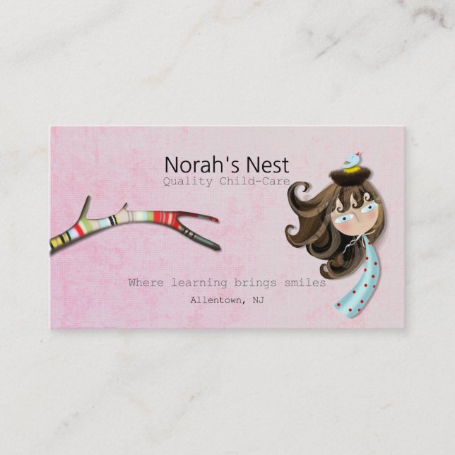Carte De Visite Le nid de Norah (Devant)