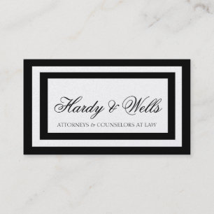 Carte De Visite Le noir de mandataire d'avocat de cabinet