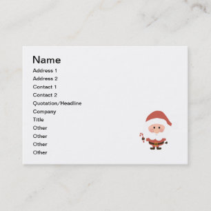 Carte De Visite Le père noël avec la bande dessinée de sucre de