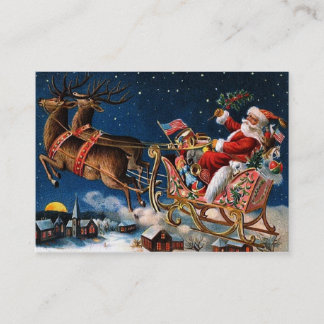 Carte De Visite Le père noël vient à la ville