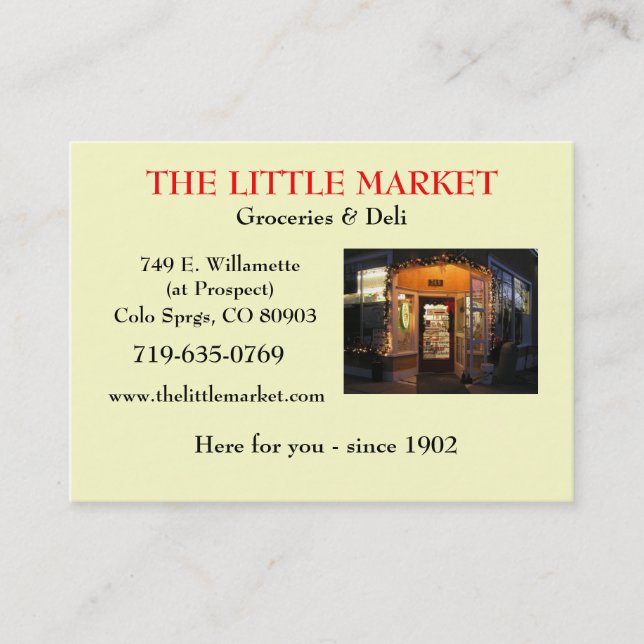 Carte De Visite Le petit marché (Devant)