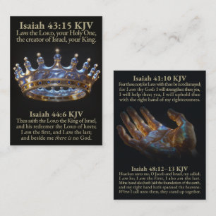 Carte De Visite Le Premier et Dernier ROI Seigneur d'Israël KJV Ca