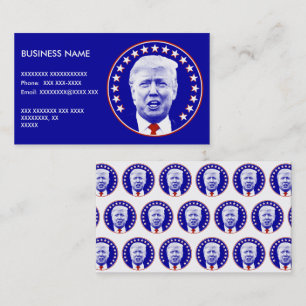 Carte De Visite Le président Donald Trump en bleu