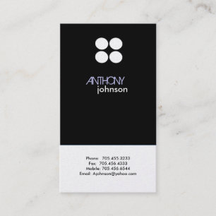 Carte De Visite Le profil de platine carde   moderne