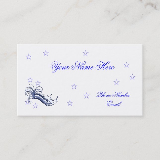 Carte De Visite Le profil d'étoile carde le modèle (Devant)