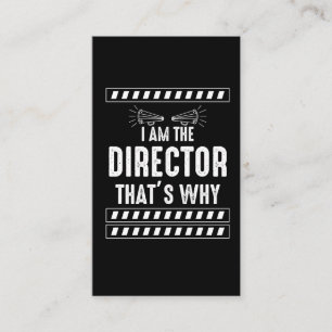 Carte De Visite Le réalisateur du cinéma dit :