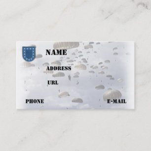 Carte De Visite le recruteur de vétérans d'unités de l'armée