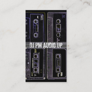 Carte De Visite Le rétro renvoi DJ d'enregistreur à cassettes
