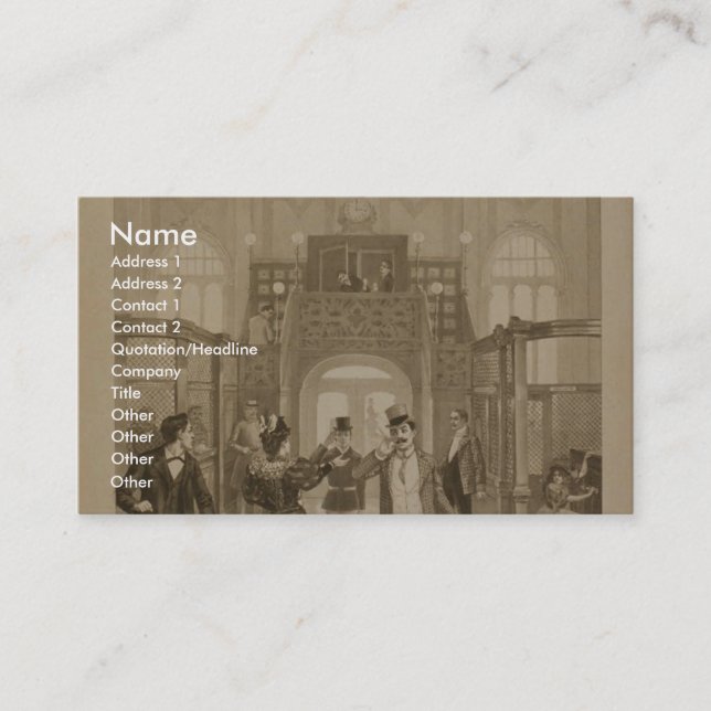 Carte De Visite Le rétro théâtre d'électricien (Devant)