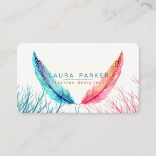 Carte De Visite Le rose turquoise fait varier le pas de la