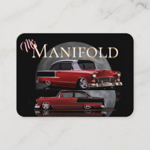 Carte De Visite Le rouge deux, noircissent 55' Chevy sur l'arrièr