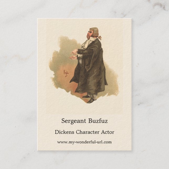 Carte De Visite Le sergent Buzfuz par Kyd Dickens The Pickwick Pap (Devant)