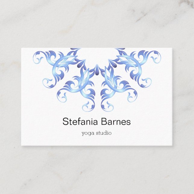 Carte De Visite Le style baroque entoure l'élément bleu de (Devant)