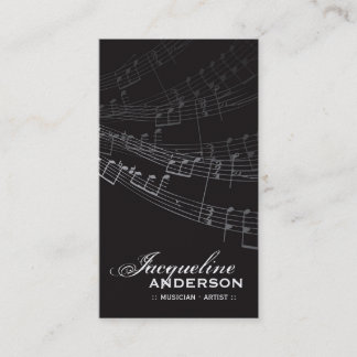 Carte De Visite Le symphonie musical de musique note l'artiste