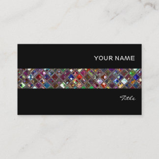 Carte De Visite Le tape-à-l'oeil couvre de tuiles le noir