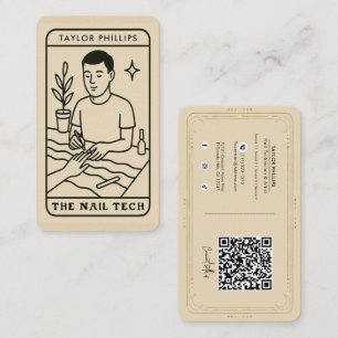 Carte De Visite Le technicien en onglerie masculin Mystical Tarot