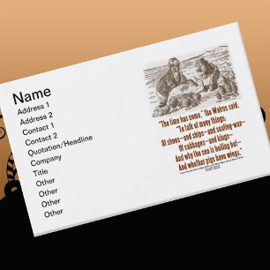 Carte De Visite Le Temps Est Venu De Parler De Beaucoup De Choses