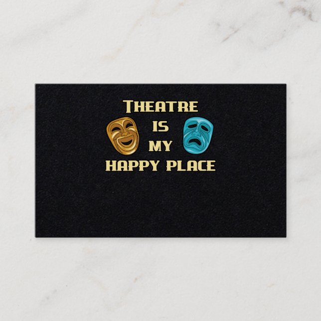 Carte De Visite Le théâtre est mon joyeux rôle d'actrice (Devant)