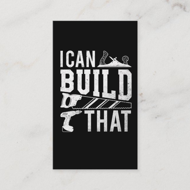 Carte De Visite Le travail du Humour père du charpentier amusant (Devant)