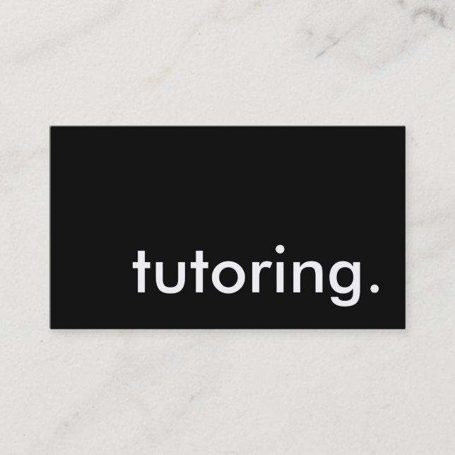Carte De Visite le tutorat. (Devant)