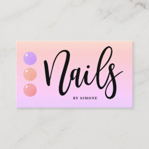Carte De Visite Le vernis à ongles moderne et élégant dégage d