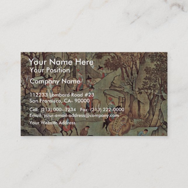 Carte De Visite Le voyage de l'empereur Ming Huang Shu ensuite par (Devant)