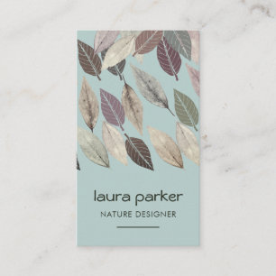 Carte De Visite Leaf Art Dry Nature Yoga Méditation Massage