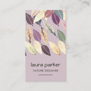 Carte De Visite Leaf Art Dry Nature Yoga Méditation Massage