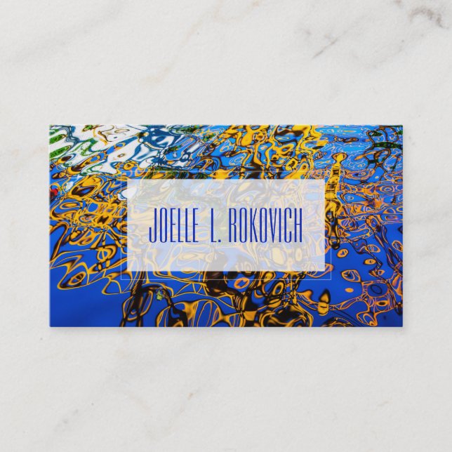 Carte De Visite © L'Eau Réflective Onde Photographie Abstraite Ar (Devant)